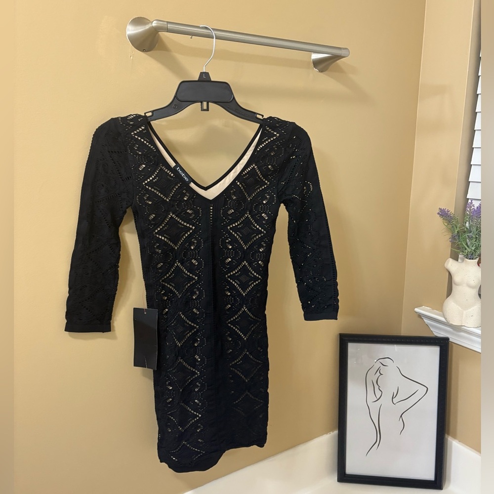 5/$20 Bebe Abbie Lace Mini Dress S NWT